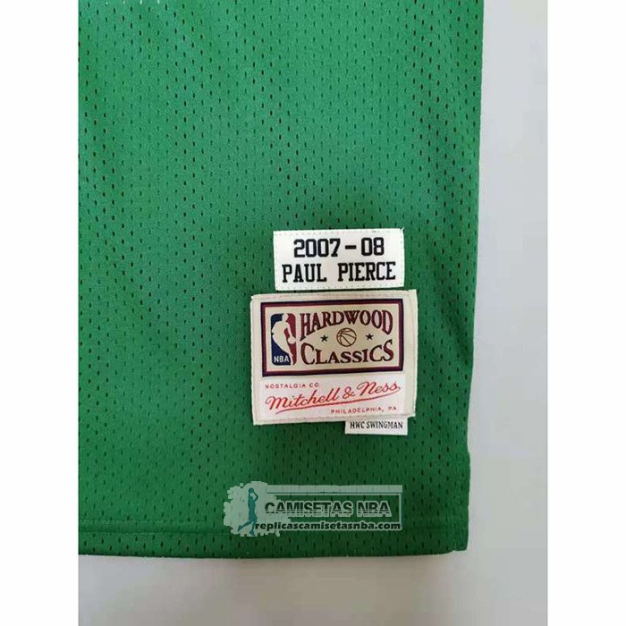 Camiseta Boston Celtics Paul Pierce NO 34 Hardwood Classics Throwback Verde